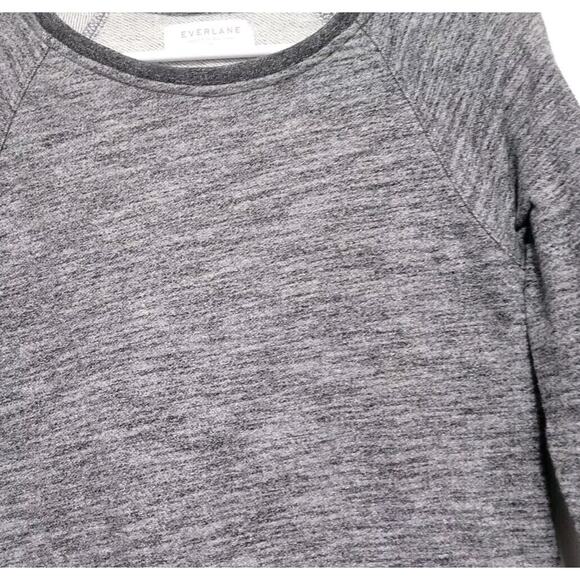 Everlane The Crew Sweatshirt Womens Size XS Marled Gray French Terry - Picture 4 of 8